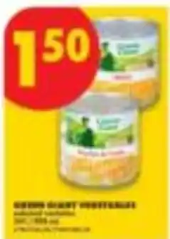 No Frills green giant vegetables offer