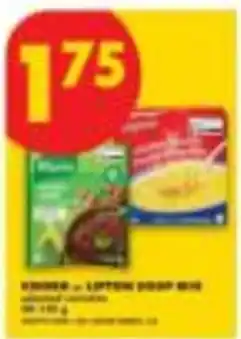No Frills kinder or lipton soup mix offer