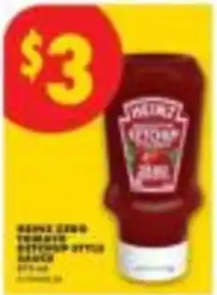 No Frills Heinz zero tomato ketchup style sauce offer