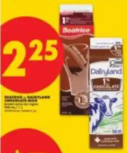 No Frills beatrice dairyland chocolate milk offer