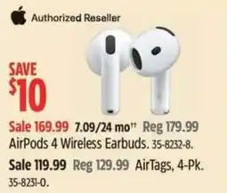 Canadian Tire Apple AirPods 4 Wireless Earbuds offer