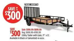Canadian Tire True north utility trailer with gate offer