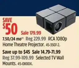 Canadian Tire Rca 1080p home theatre projector offer