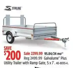 Canadian Tire Stirling utility trailer with ramp gate offer