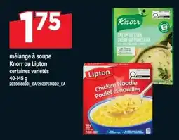 Maxi Knorr or Lipton soup mix certain varieties offer