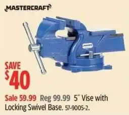 Canadian Tire Mastercraft 5" Vise with Locking Swivel Base offer