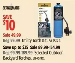 Canadian Tire Bernzomatic utility torch kit offer
