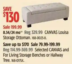 Canadian Tire Canvas louisa storage ottoman offer
