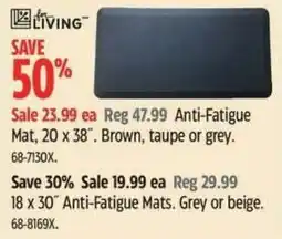 Canadian Tire for living anti-fatigue mat offer