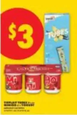 No Frills Tubes mango & yogurt offer
