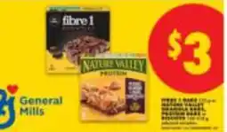 No Frills General Mills fibre 1 bars and Nature Valley protein bars offer