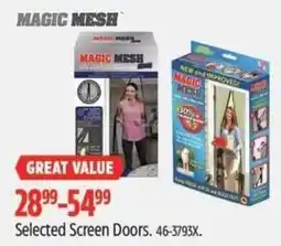 Canadian Tire Magic Mesh screen doors offer