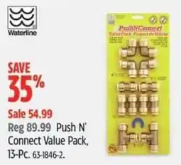 Canadian Tire Waterline Push N' Connect Value Pack offer