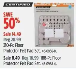 Canadian Tire Certified floor protector felt pad set offer
