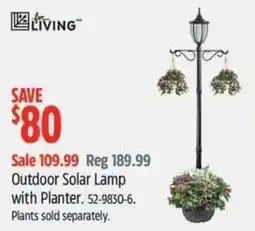Canadian Tire for living outdoor solar lamp with planter offer