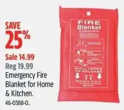 Canadian Tire Emergency Fire Blanket for Home & Kitchen offer