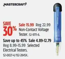 Canadian Tire Mastercraft non-contact voltage tester offer