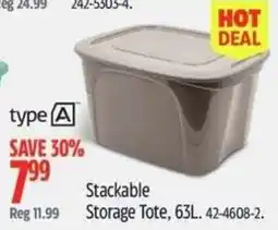 Canadian Tire type A Stackable Storage Tote offer