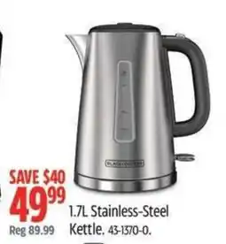 Canadian Tire Black+Decker 1.7L Stainless-Steel Kettle offer