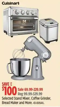 Canadian Tire Cuisinart Selected Stand Mixer, Coffee Grinder, Bread Maker and More offer