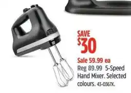 Canadian Tire 5-Speed Hand Mixer offer