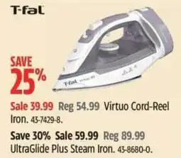 Canadian Tire T-fal Virtuo Cord-Reel Iron. 43-7429-8. offer