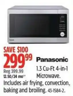 Canadian Tire Panasonic 1.3 Cu-Ft 4-in-1 Microwave offer