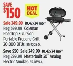 Canadian Tire Coleman RoadTrip X-cursion Portable Propane Grill offer