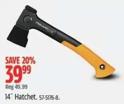 Canadian Tire Fiskars Hatchet offer