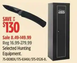 Canadian Tire Selected Hunting Equipment offer
