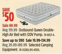 Canadian Tire Outbound Queen Double-High Air Bed with 120V Pump offer