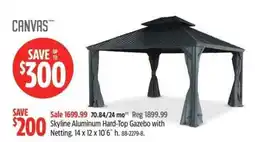Canadian Tire Canvas Skyline Aluminum Hard-Top Gazebo with Netting offer