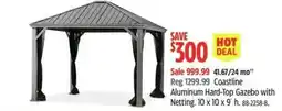 Canadian Tire Coastline Aluminum Hard-Top Gazebo with Netting offer