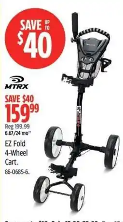 Canadian Tire Mtrx ez fold 4-wheel cart offer