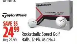 Canadian Tire TaylorMade Rocketballz Speed Golf Balls offer