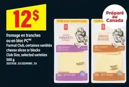 Maxi Format Club cheese slices or blocks offer