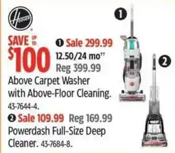 Canadian Tire Hoover Above Carpet Washer with Above-Floor Cleaning offer
