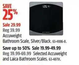 Canadian Tire Accuweight Bathroom Scale offer