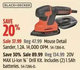 Canadian Tire Black+Decker mouse detail sander offer
