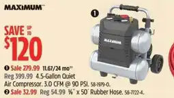 Canadian Tire Maximum 4.5-Gallon Quiet Air Compressor offer