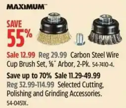 Canadian Tire Maximum carbon steel wire cup brush set offer