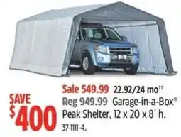 Canadian Tire Garage-in-a-Box Peak Shelter offer