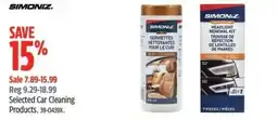 Canadian Tire Simoniz selected car cleaning products offer