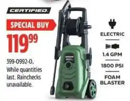 Canadian Tire certified electric foam blaster offer