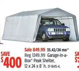 Canadian Tire Garage-in-a-Box Peak Shelter offer