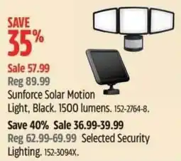 Canadian Tire Sunforce solar motion light offer