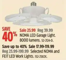 Canadian Tire Noma led garage light offer