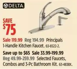 Canadian Tire Delta principals 1-handle kitchen faucet offer