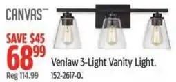 Canadian Tire Canvas venlaw 3-light vanity light offer