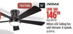 Canadian Tire Noma milton led ceiling fan with remote offer